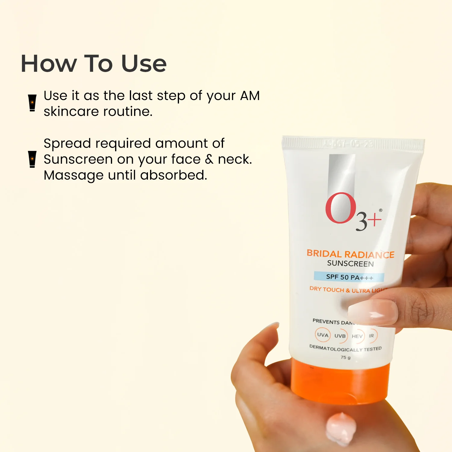 O3+ Bridal Radiance Sunscreen SPF 50 PA +++