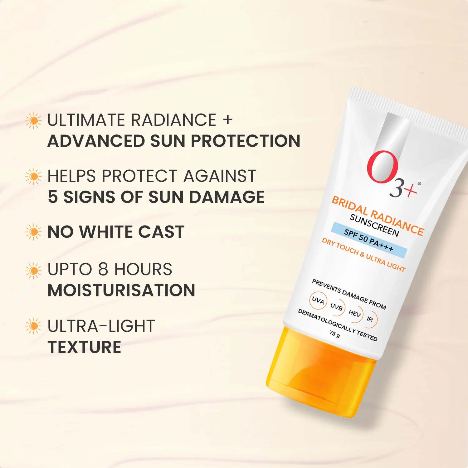 O3+ Bridal Radiance Sunscreen SPF 50 PA +++